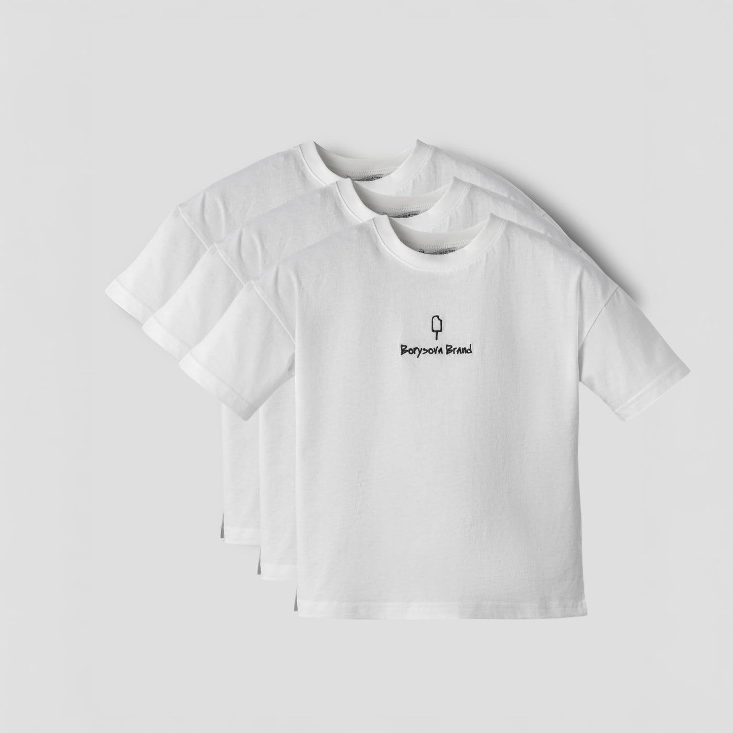 Kinder T-Shirt 3er-Pack – 100% Baumwolle, Kurzarm, für Jungen und Mädchen, Schwarz oder Weiß, Größen 92–116