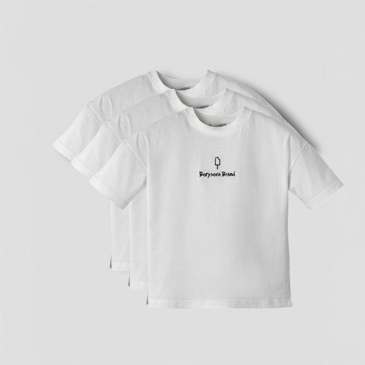 Kinder T-Shirt 3er-Pack – 100% Baumwolle, Kurzarm, für Jungen und Mädchen, Schwarz oder Weiß, Größen 92–116
